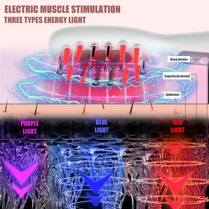 EMS Microcurrent Scalp Massager & Oil Applicator Comb with Phototherapy LED Light