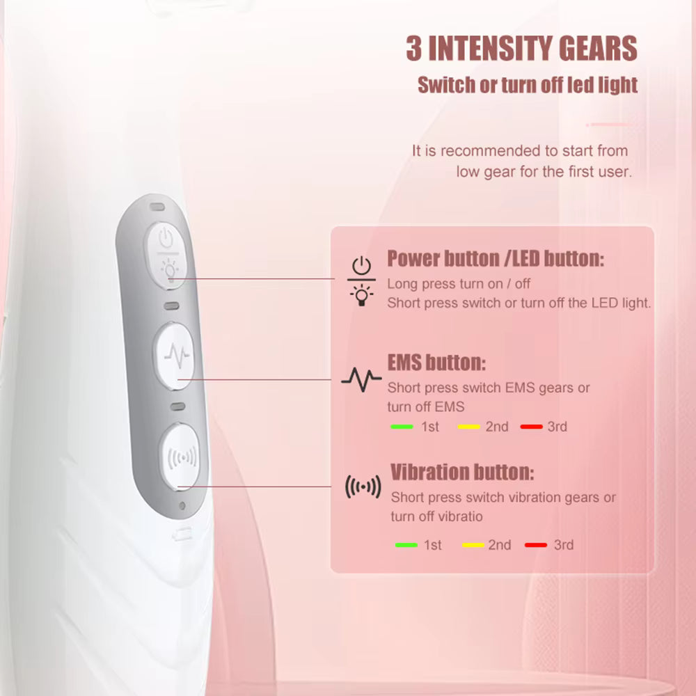 EMS Microcurrent Scalp Massager & Oil Applicator Comb with Phototherapy LED Light